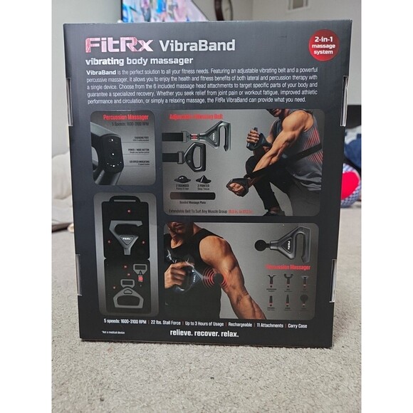 FitRx VibraBand Vibrating Body Massager 2-in-1 Massage System with Carry Case C3 - Picture 4 of 5